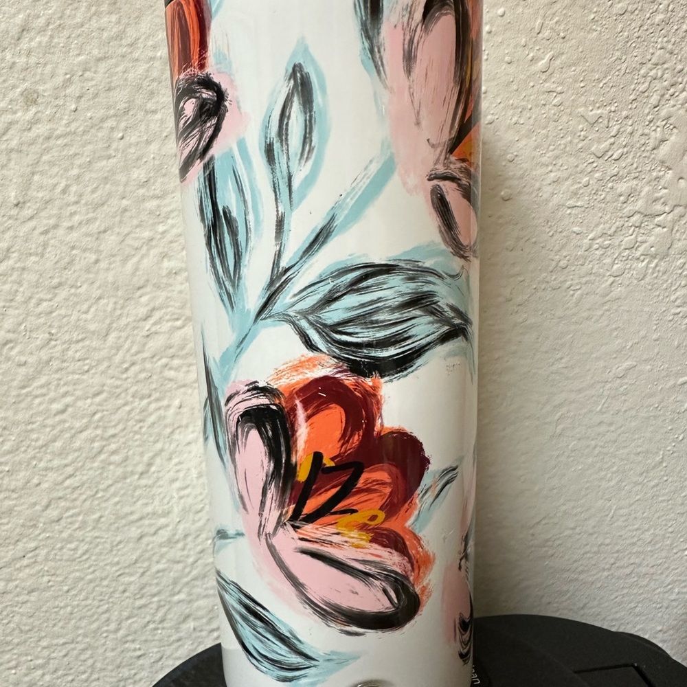 Starbucks 2018 watercolor peony double wall insulated stainless steel tumbler